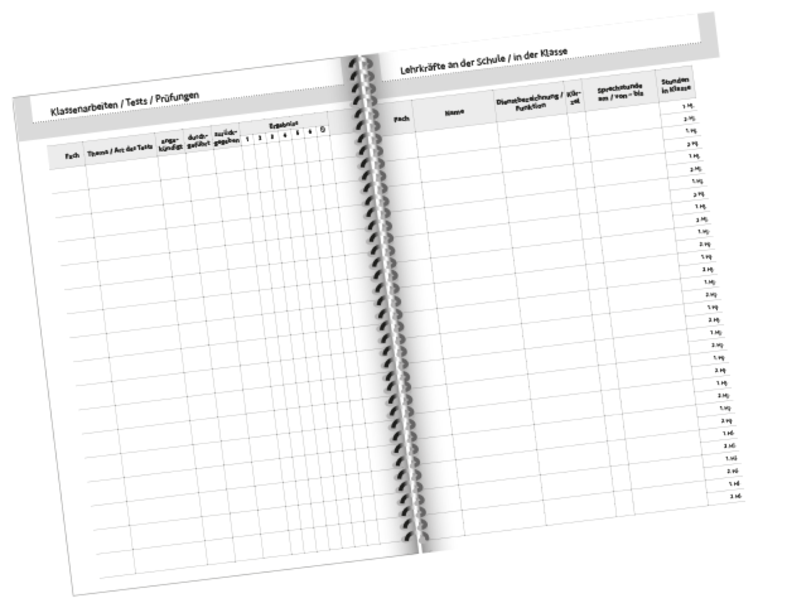 Doppelseite LehrerInnenplaner