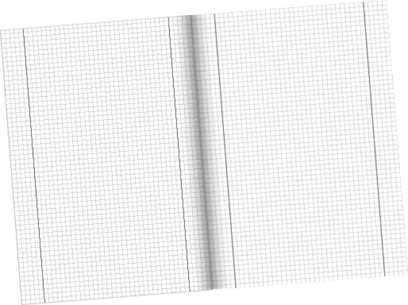 Abbildung individuelles Schulheft kariert