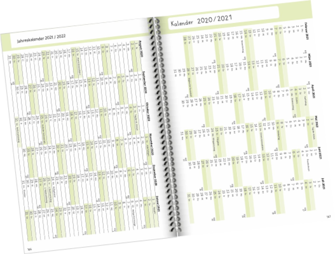 Abbildung Doppelseite individueller Schulplaner